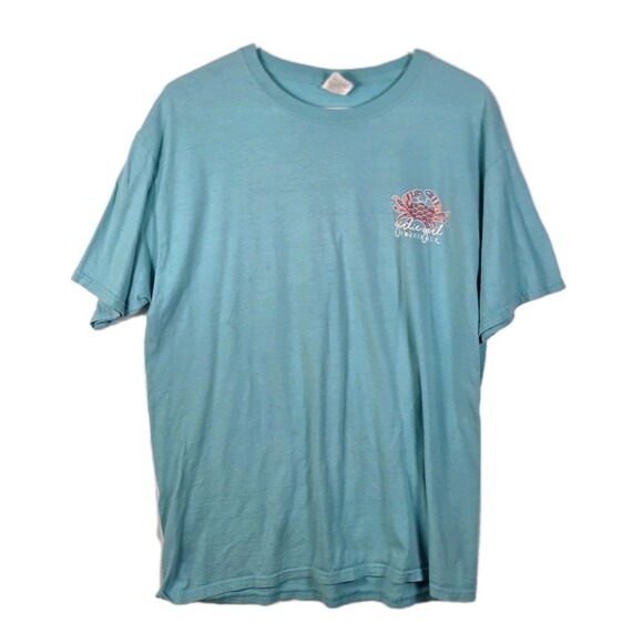 Girle Girl's Women's Large Teal "Crabby Attitudes" T- Shirt - Picture 1 of 8